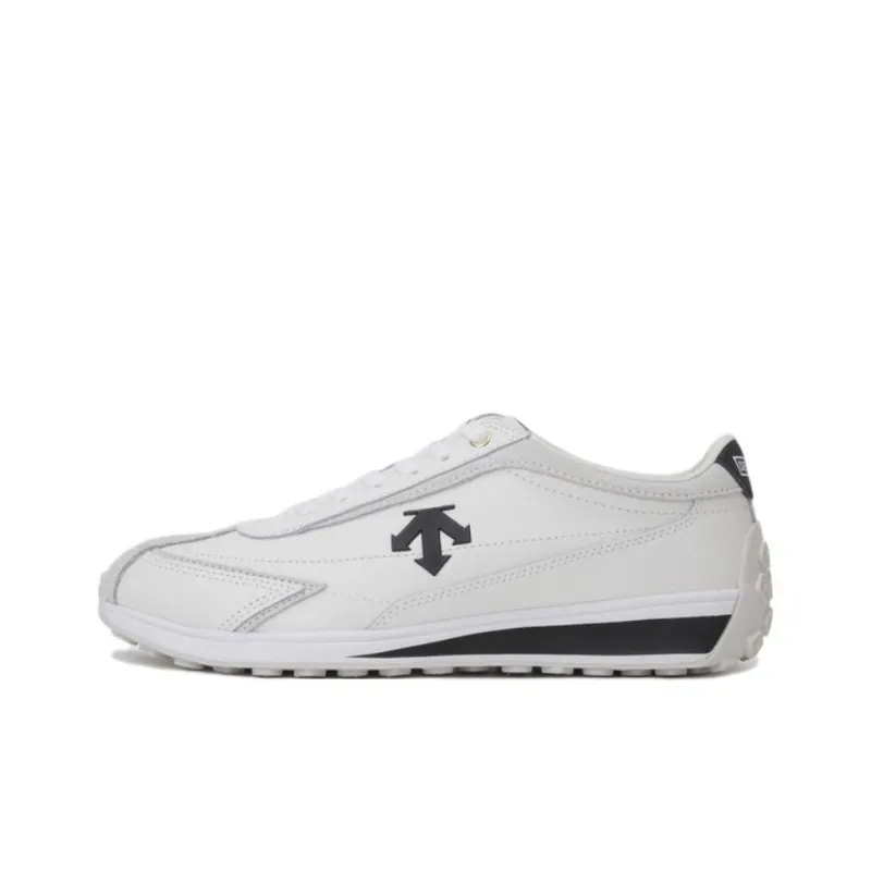 DESCENTE Cron Racer Anti Slip Wear Resistant Low Top Casual Shoes Unisex White Black-0