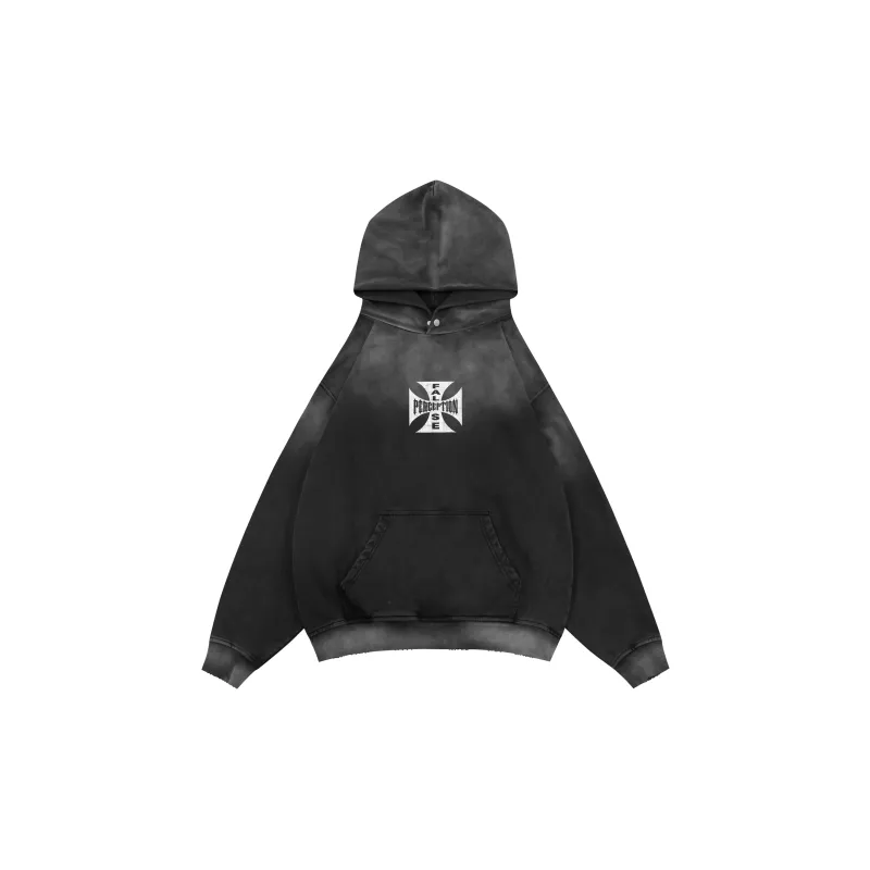 False Perception Sweatshirt Unisex Washed Black-1