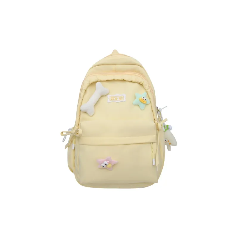 YUANTUZHE Nylon Backpack Women's Pink White Black Purple Yellow Green-7