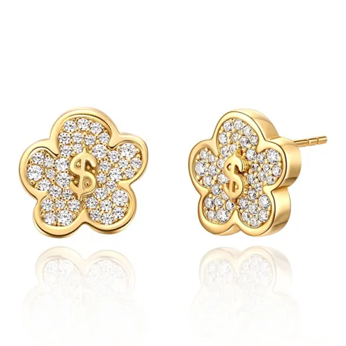 FANCI S925 Silver Stud Earrings Women's