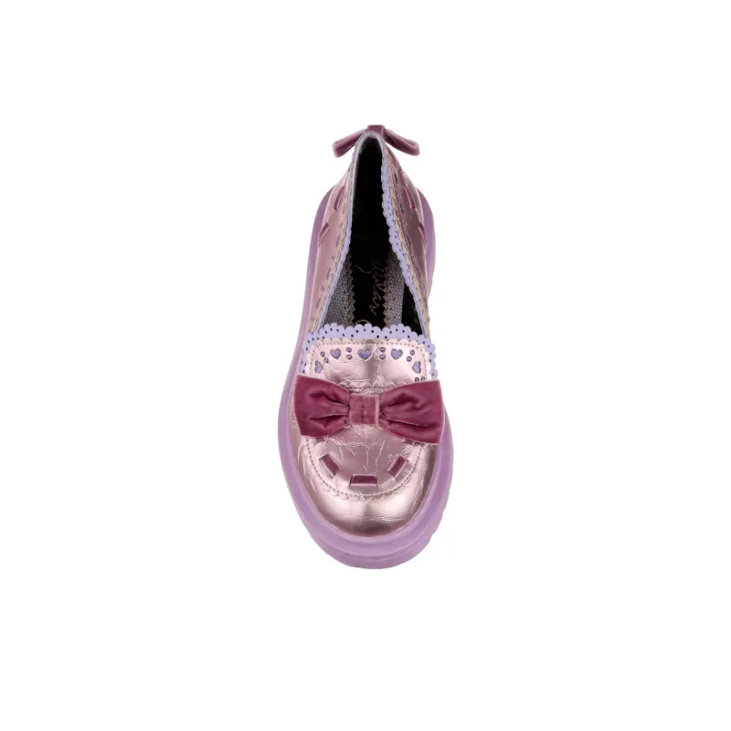 IRREGULAR CHOICE Lacey Loaf Loafers Women's Pink Purple-4