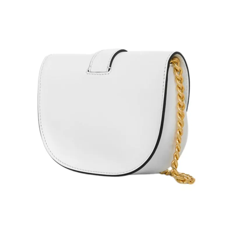 MOSCHINO Calfskin Shoulder Bag Crossbody Bag Mini Women's White-1