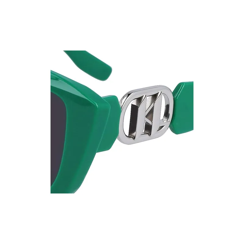 KARL LAGERFELD Plastic Square Sunglasses Women's Green-2