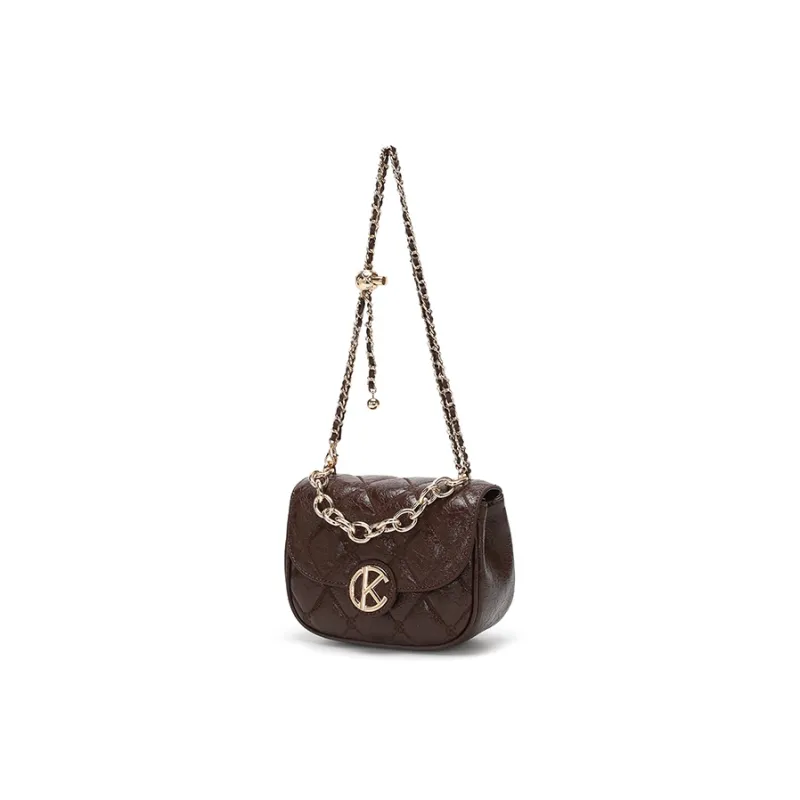BETTINA VIVIAN PU Saddle Bag Handbag Shoulder Bag Regular Women's Brown-2