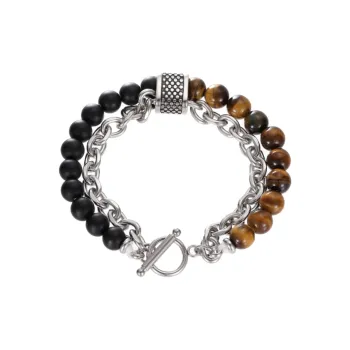 2801 Tiger's Eye Stone Bracelets Men's