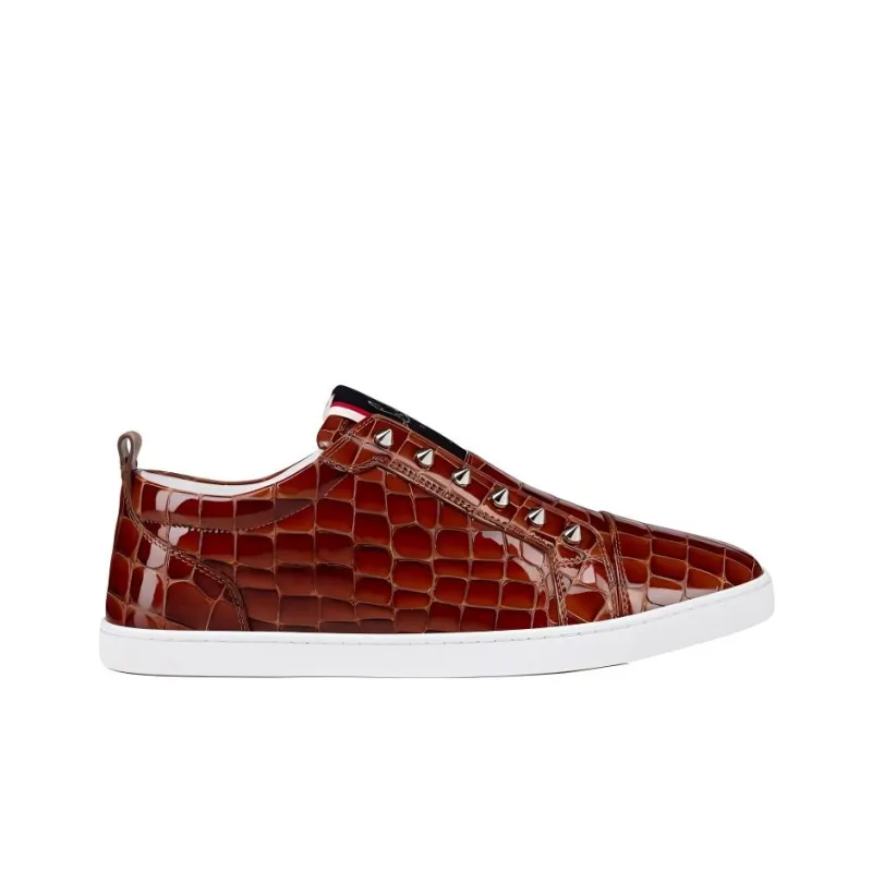CL LUBOTING F.A.V. Fique A Vontade Low-Top Skateboard Shoes Men's Red Brown-1