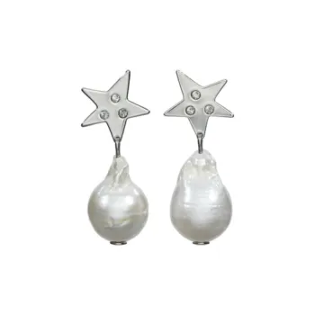 TORY BURCH Crystal Earrings Women's Silver