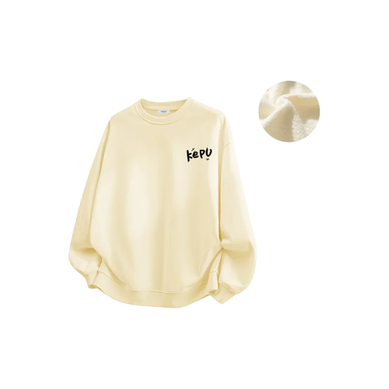 Kepu Fleece Lined Crew Neck Sweatshirt Unisex-27