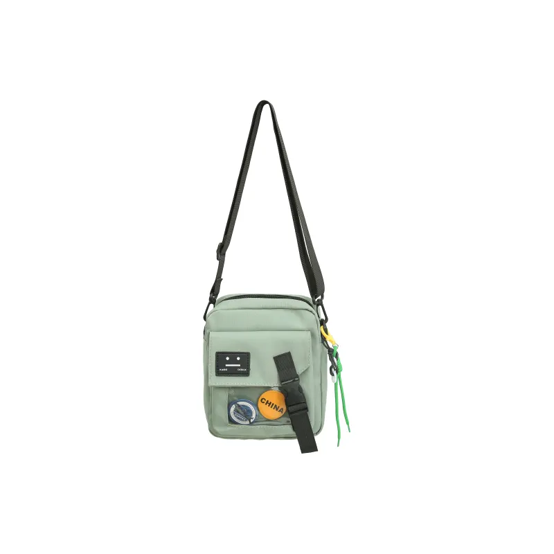 LUVISTRUE Nylon Crossbody Bag, Cell Phone Shoulder Bag Small Size Men's Ecru/Black/Green/Blue-11