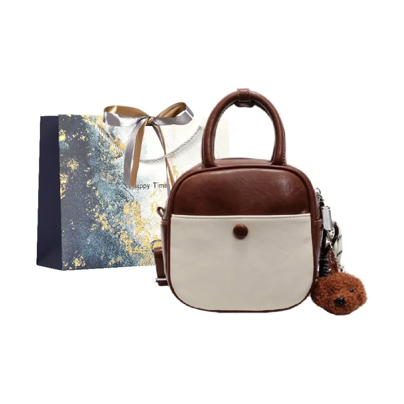 Iman's House PU Double Shoulder Crossbody Handbag Women's Multicolor-4