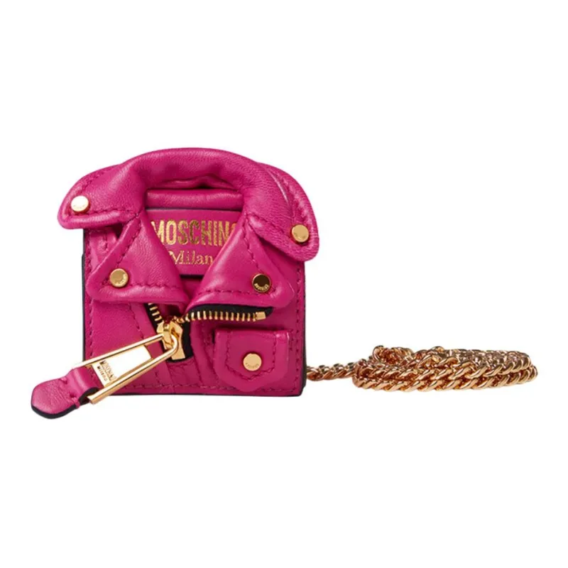 MOSCHINO Sheepskin Shoulder Bag Crossbody Bag Mini Women's Fuchsia-0