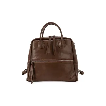 VENOF Cow Leather Carry Backpack Women's Bandage Brown/Devin Black