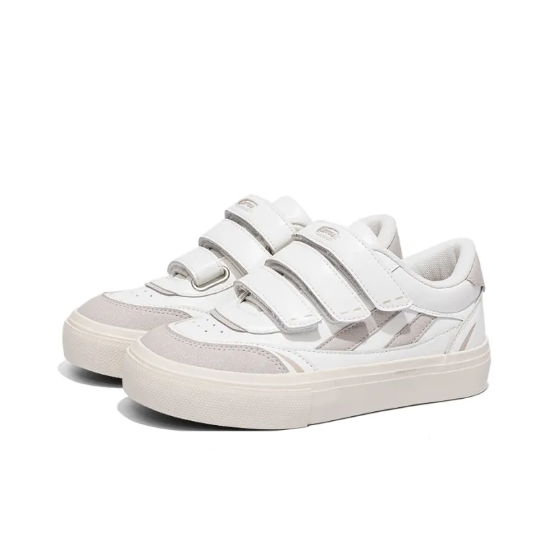 NSTCU Low Top Hook and Loop Women's White Gray-2