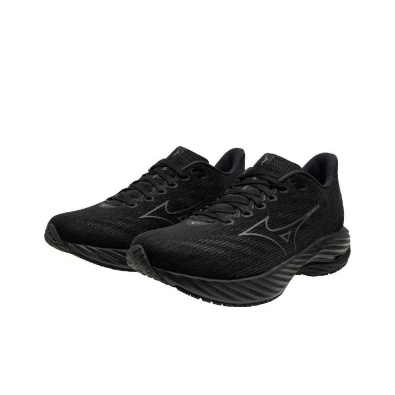 Mizuno Wave Rider 28 Cushioning Breathable Low Top Casual Running Shoes Men's Black-2