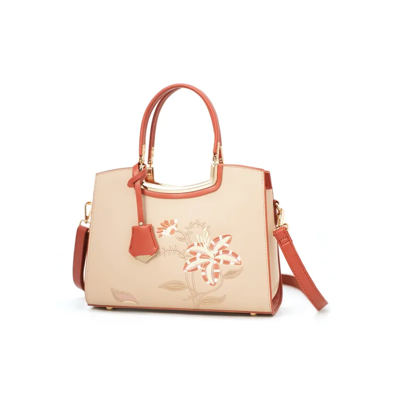 Vigno Synthetic Leather Mommy Bag Crossbody Handbag Regular Women's Apricot/Blue-51