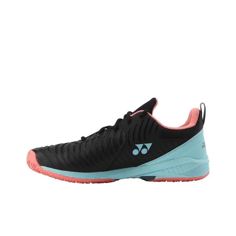 YONEX Breathable Low Top Tennis Shoes Unisex Black Sky Blue-0