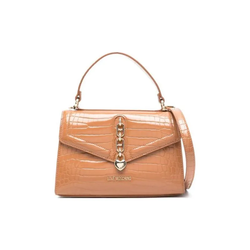 LOVE MOSCHINO Croc-embossed Tote Bag-0