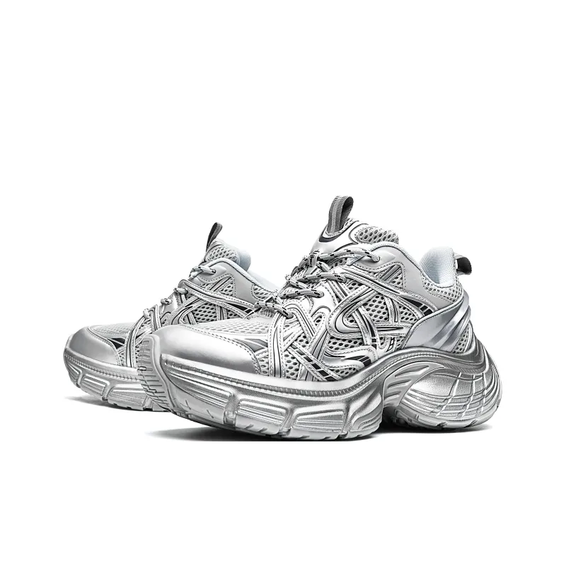 ORD Impact Resistant Wear Resistant Lightweight Breathable Slip Resistant Low Top Chunky Sneakers Unisex-15