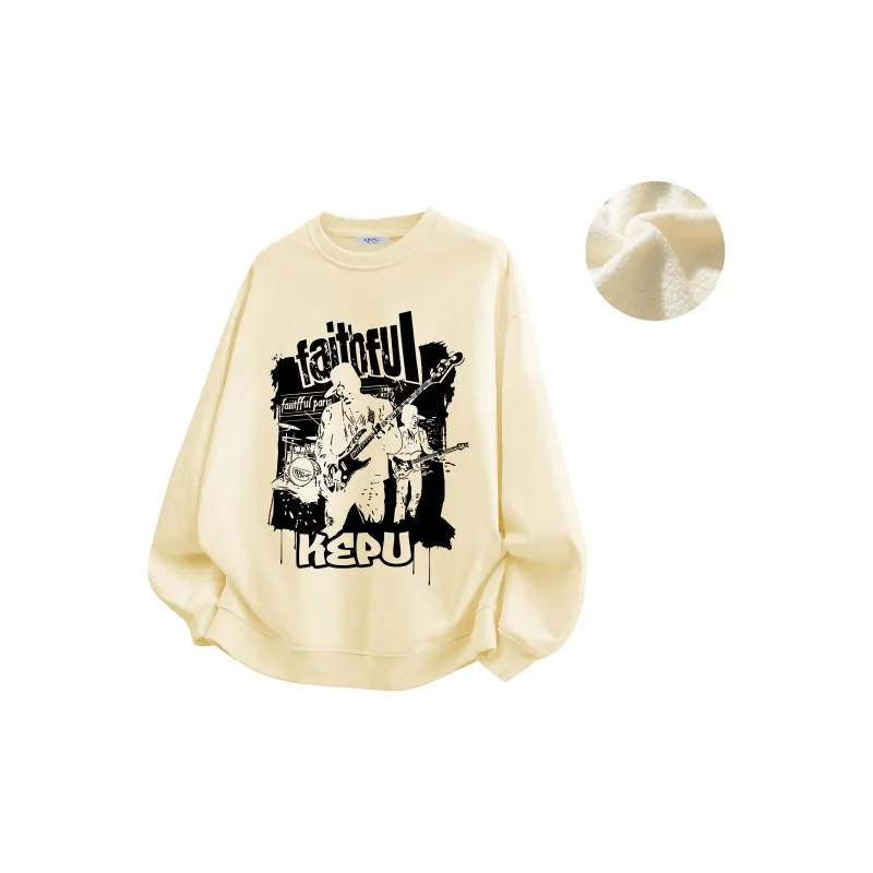 Kepu Fleece Lined Hoodies & Sweatshirts Unisex-28