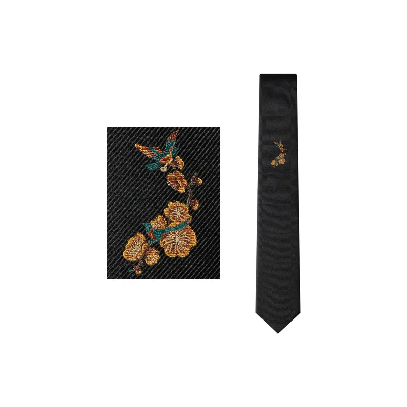 WILLIAM MILTON Mulberry Silk Ties Men's Black Accessories Business Casual Gift Box Set-1