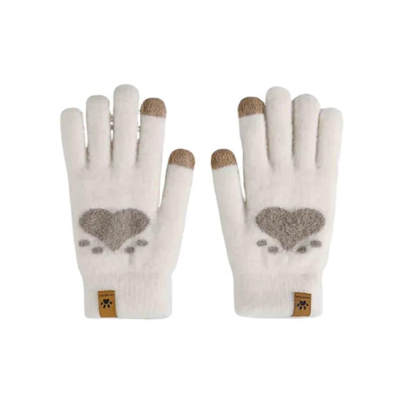 Yalu Acrylic Knit Gloves Unisex-0