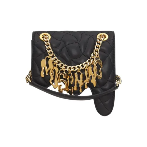 MOSCHINO Sheepskin Handbag Shoulder Bag Women's Black