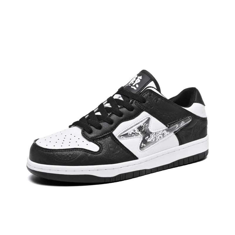 HLA JEANS Warm Coverage Wear Resistant Lightweight Slip Resistant Low Top Skateboard Shoes Unisex-2