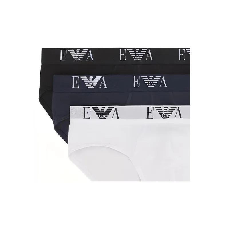 EMPORIO ARMANI Three-pack Of Briefs With Essential Monogram Logo-5