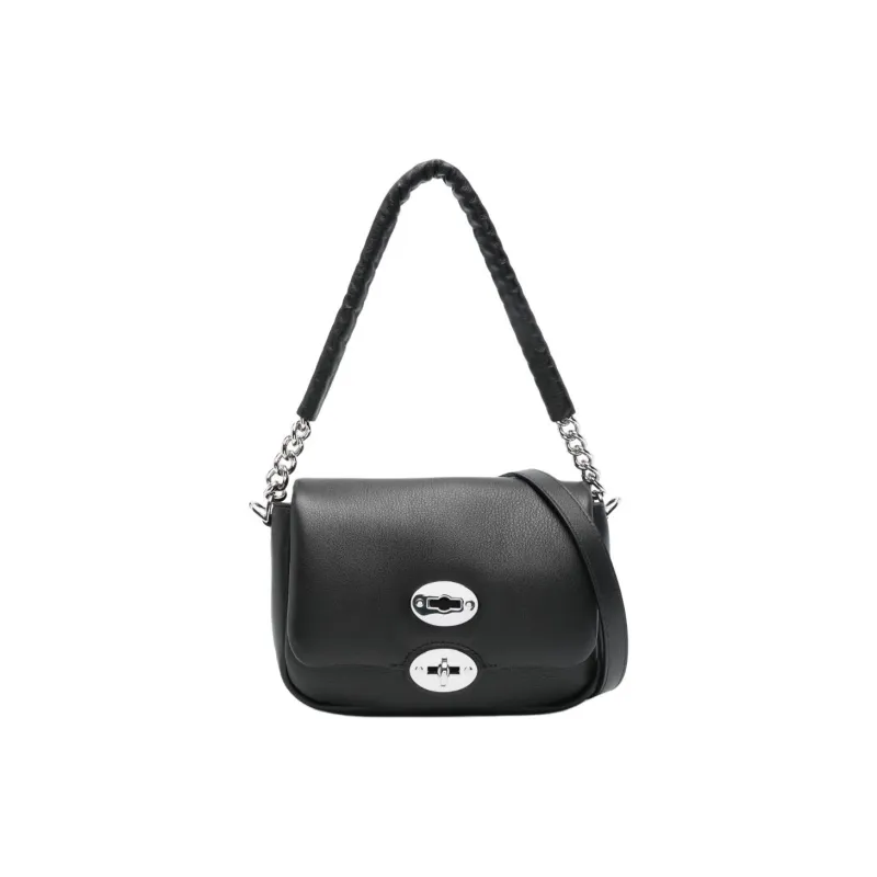 OFF WHITE Calfskin Handbag Shoulder Bag Small Size Women's Black-0