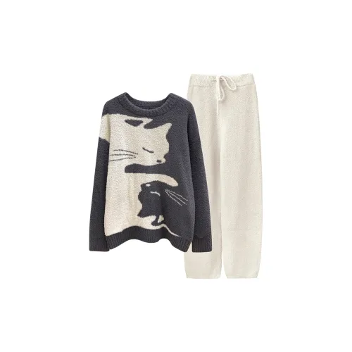 WANANNI Pajama Set Women's Dark Gray