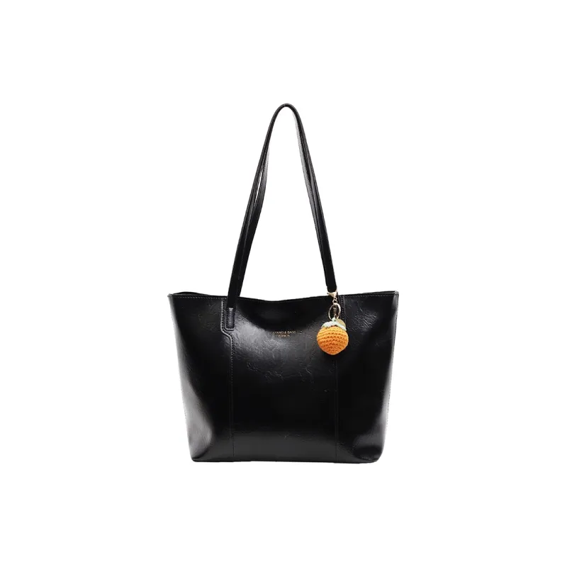 LUVISTRUE PU Tote Bag, Shopping Bag, Shoulder Bag Regular Women's Black/Coffee-7