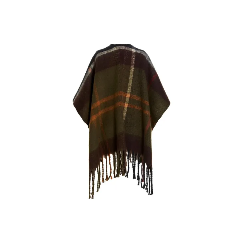 BARBOUR Plaid Fringe-detail Scarf-3