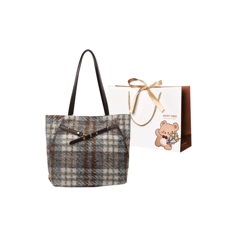 ERANGBEAR Woolen Tote Bag, Shopping Bag, Handbag, Shoulder Bag Regular Women's Multicolor-3