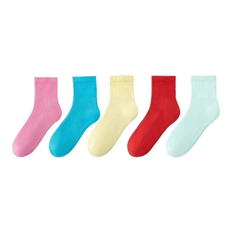 MIIOW Mid Calf Socks Women's 5 Pack-6