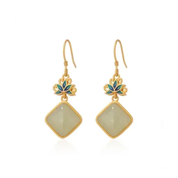 Encounter Gift Earrings Green Jade Women's