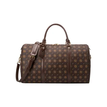 ROSEROOEN PU Travel Bag Regular Unisex Brown Print