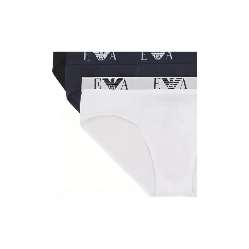 EMPORIO ARMANI Three-pack Of Briefs With Essential Monogram Logo-2