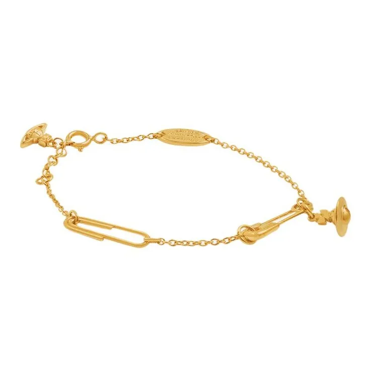Vivienne Westwood Recycled Silver Bracelets Unisex Gold-1