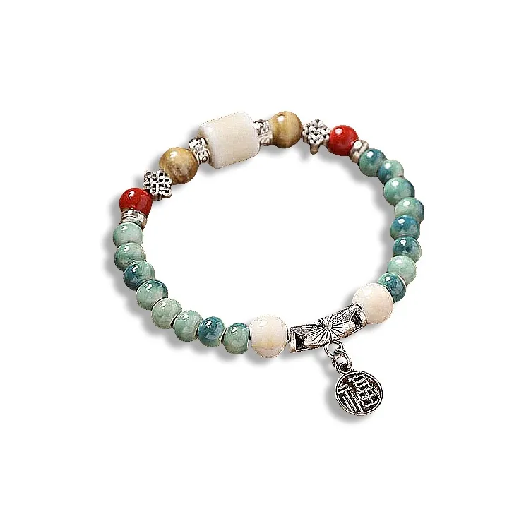 GIRATI Ceramic Bracelets Women's White/Green/Brown/Red-0