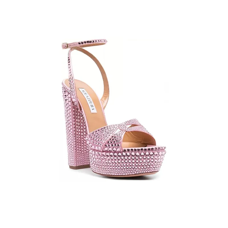 AQUAZZURA 65mm Crystal-embellished Platform Sandals-2