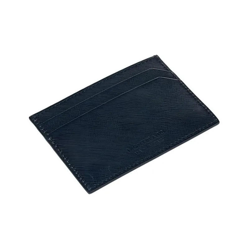 MONTBLANC Leather Wallet Men's Blue-2