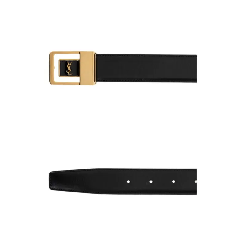 SAINT LAURENT La 66 Buckle Belt-3