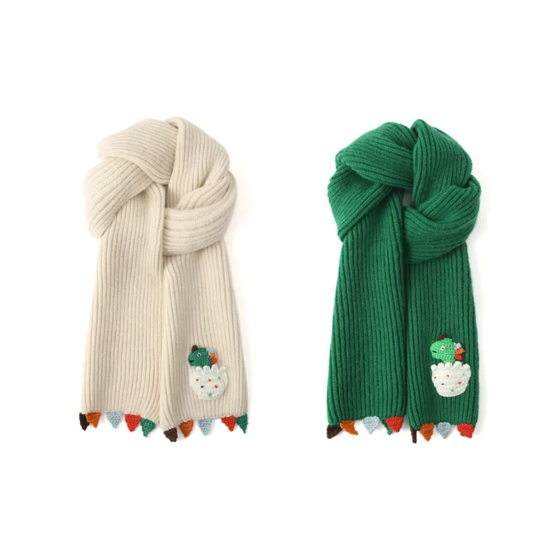 FREE RABBITⅡ Korean Style Casual Versatile Warm Neck Protection Windproof Knitted Fabric Scarf Unisex-6