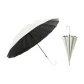 16-Rib Vinyl Straight Shaft Umbrella Color Scheme Leather Controller Almond White