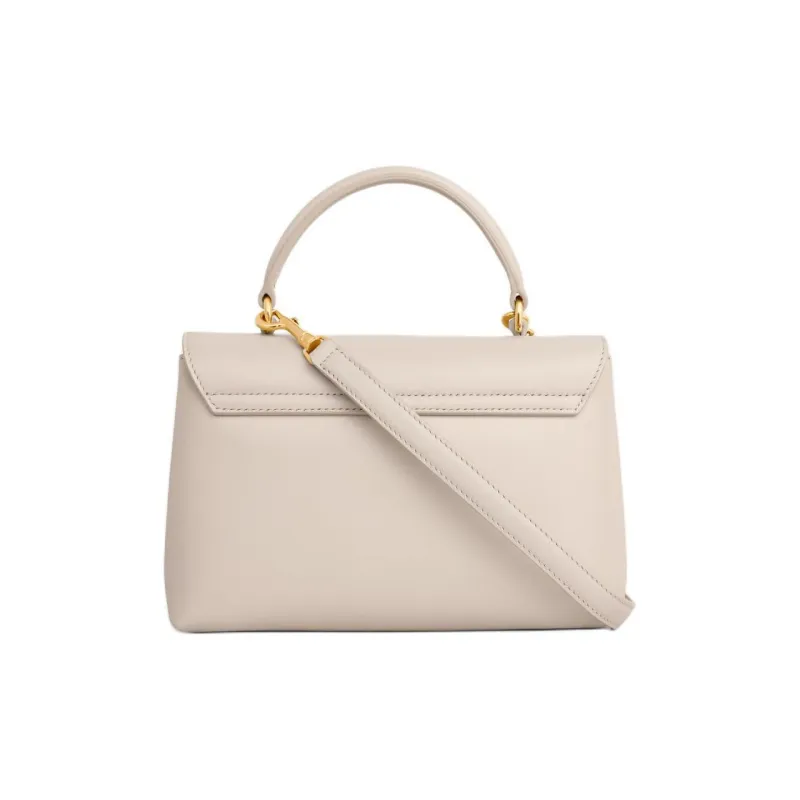 CELINE Cow Leather Shoulder Bag, Crossbody Bag, Handbag Women's Light Beige-2
