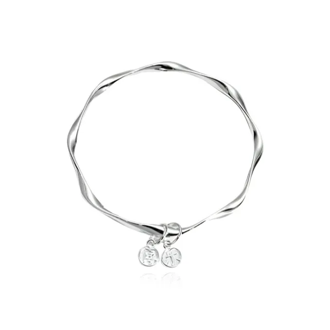 Chongqing Gold Store S999 Fine Silver Bangles Women's-0