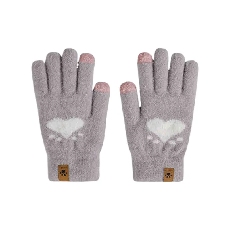 Yalu Acrylic Knit Gloves Unisex-2