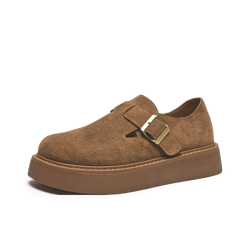Hotwind Pinecone Grey Series Casual Single Shoes 4cm Women's-8