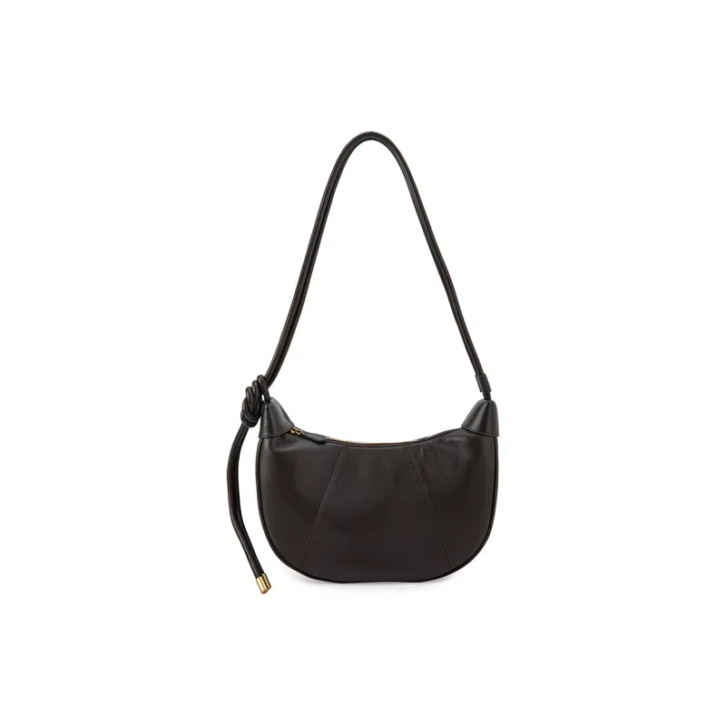VENOF Cow Leather Dumpling Bag Shoulder Bag Small Size Women's Brown/Nordic Brown/Pall Black/Farouk Red-9
