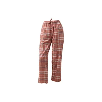 Top Melon Pajama Pants Women's Dark Pink Plaid